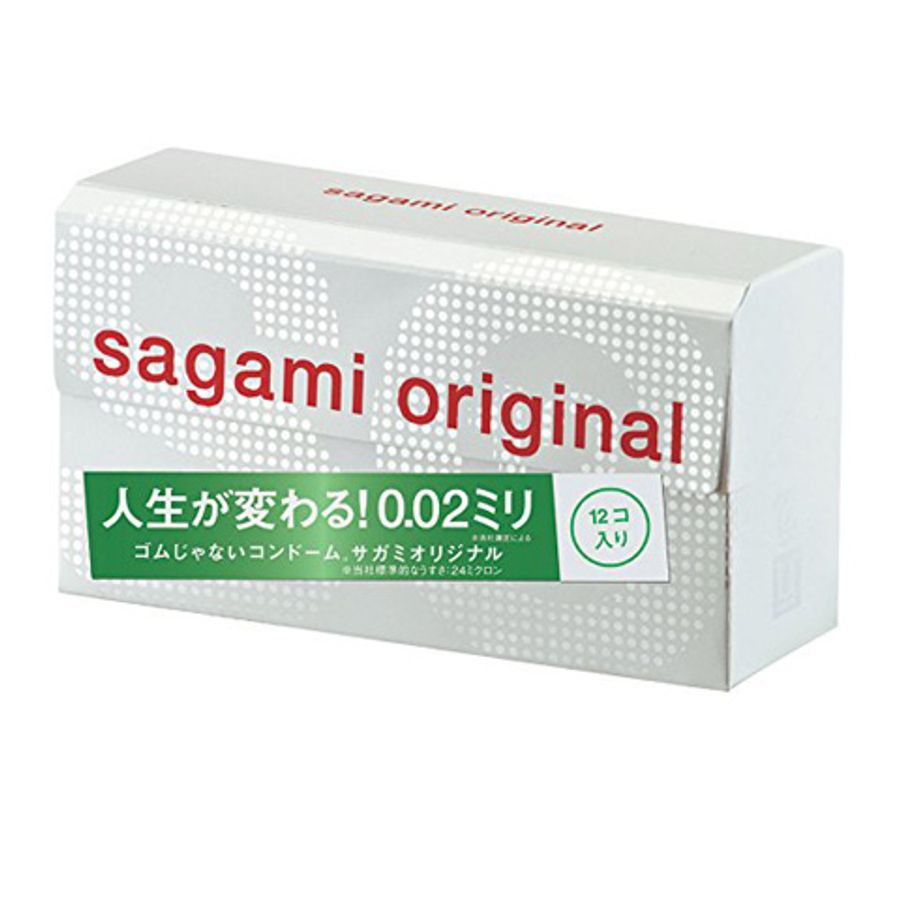 Bao Cao Su Sagami Original Non Latex Siêu Mỏng 0.02mm Hộp 12 cái