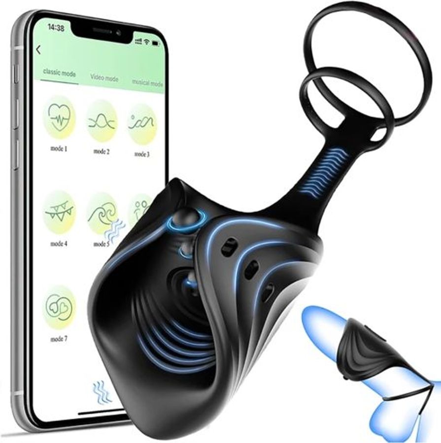 Vòng Rung Đeo Dương Vật Điều Khiển Từ Xa Bằng App
