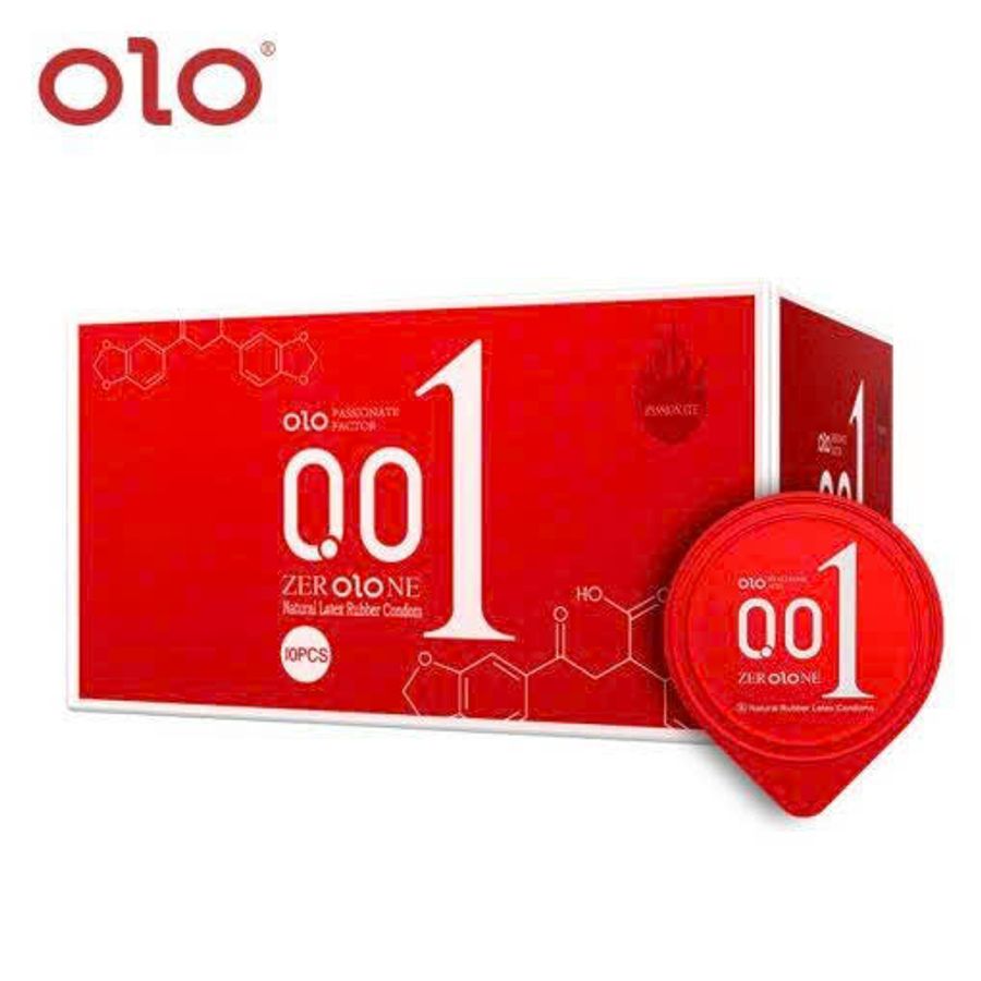 Bao Cao Su 0.01 Olo Đỏ Siêu Mỏng, Siêu Truyền Nhiệt, Hộp 10 Chiếc 331939