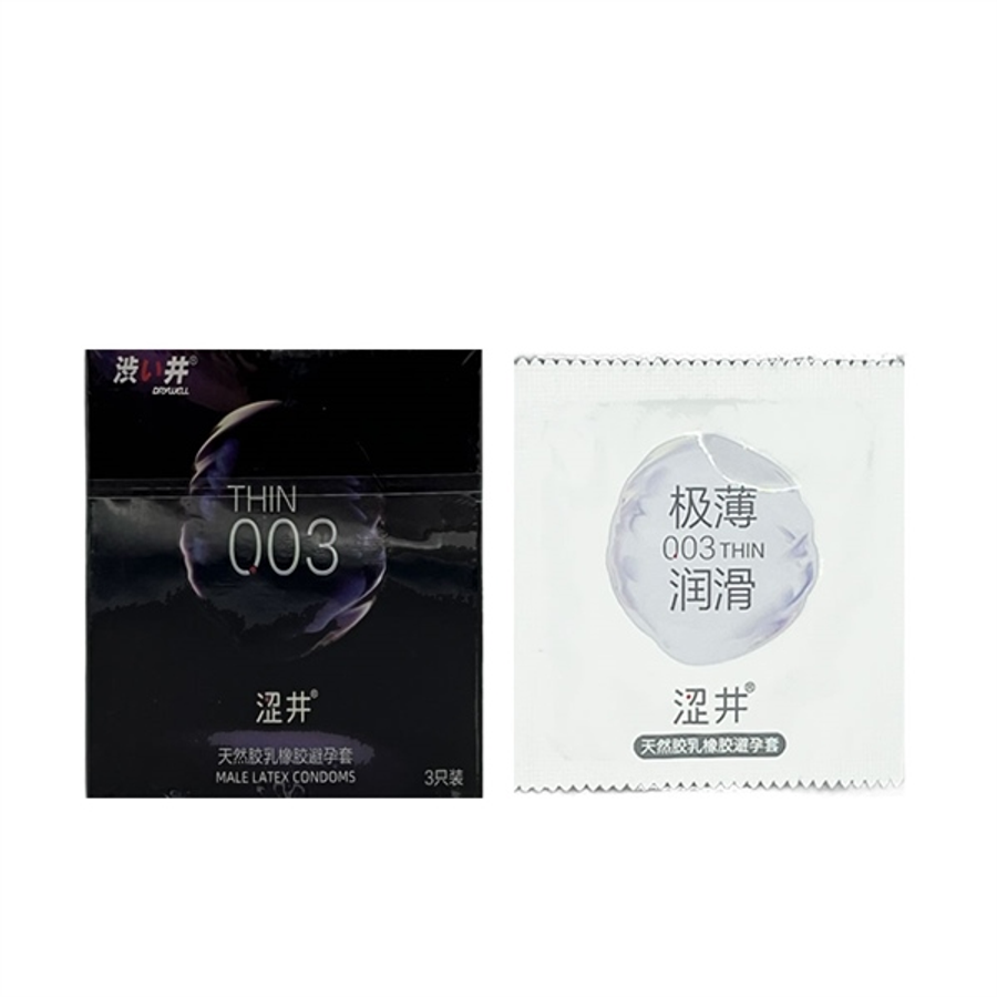 Bao cao su Drywell Ultra Thin 003 hộp 3 chiếc siêu mỏng tiêu chuẩn Nhật Bản chính hãng giá rẻ tiết kiệm