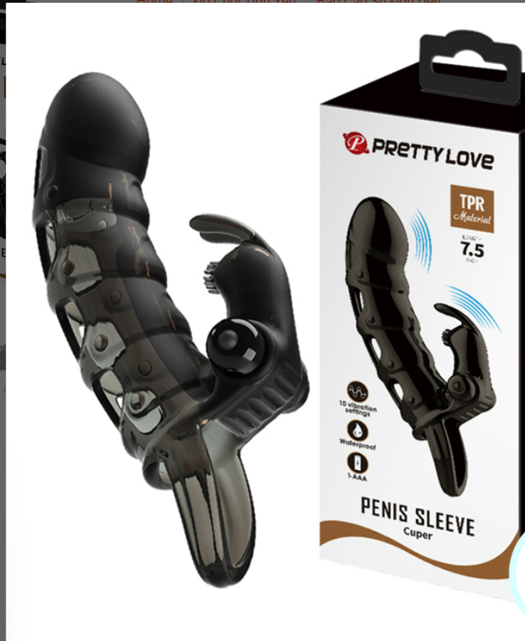 Bao đôn dên rung 2 đầu hình lưới tai thỏ Prettylove sleeve cuper