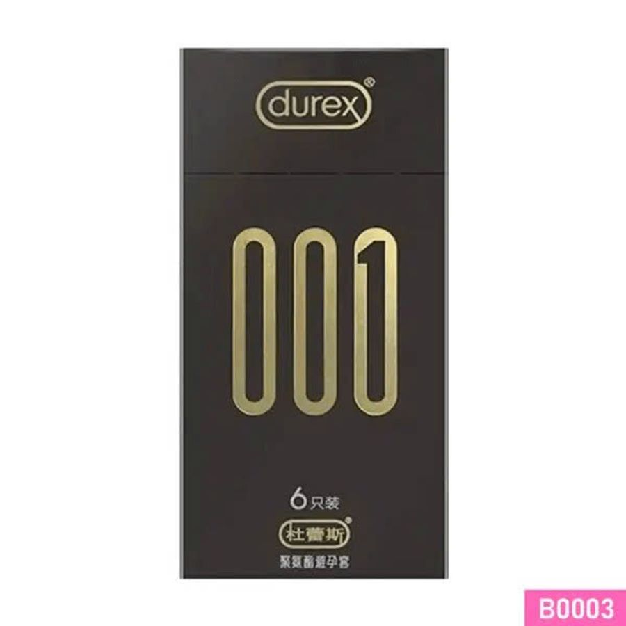 Bao cao su Durex 001 siêu mỏng gốc nước Hộp 6 cái