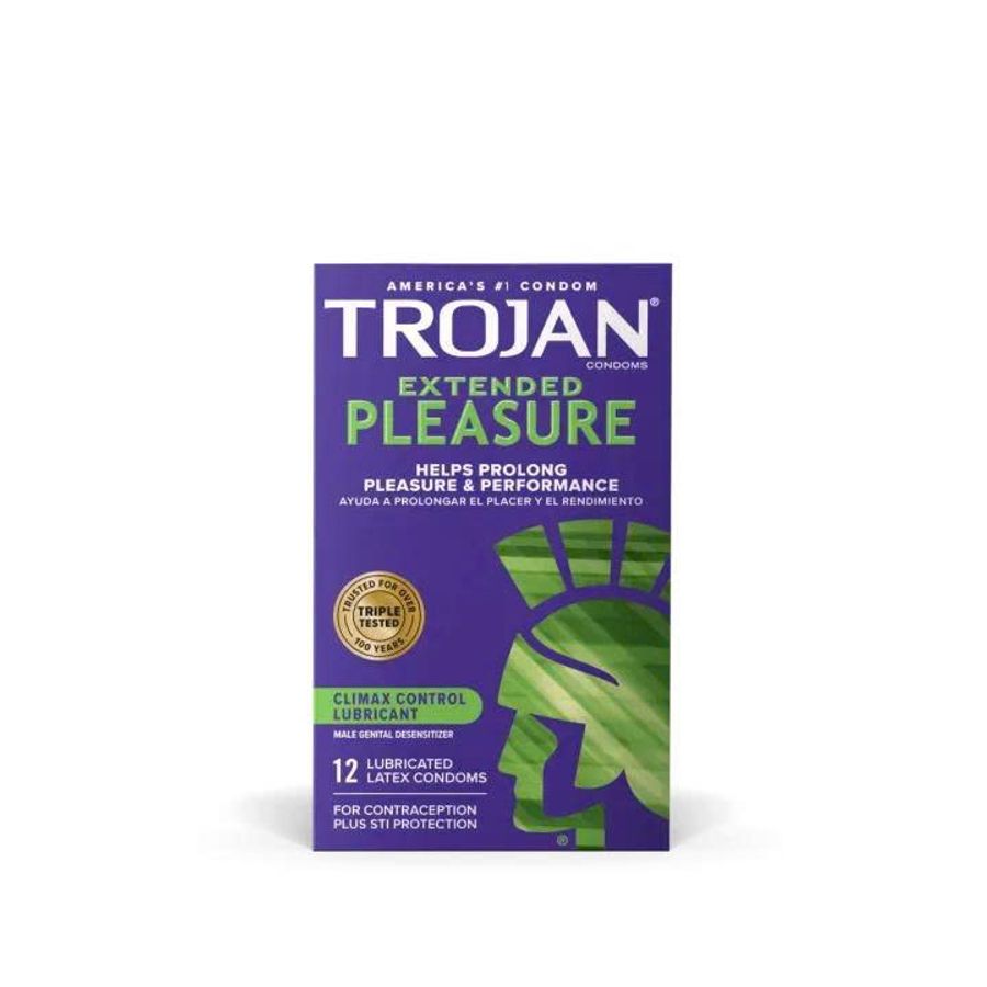 Bao Cao Su Kéo Dài Thời Gian Trojan Extended Pleasure ( Hộp 12 cái )