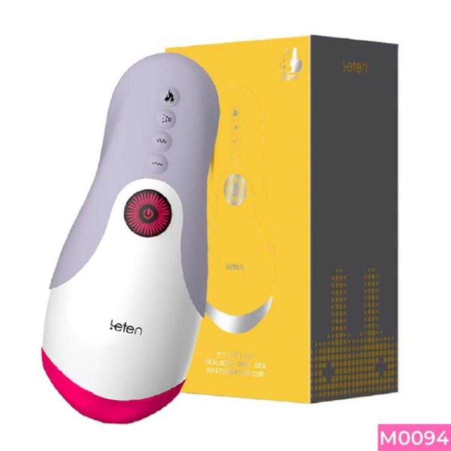 Âm đạo giả Leten Realistic Oral Sex 7 chế độ rung có gai mềm bên trong dùng pin sạc
