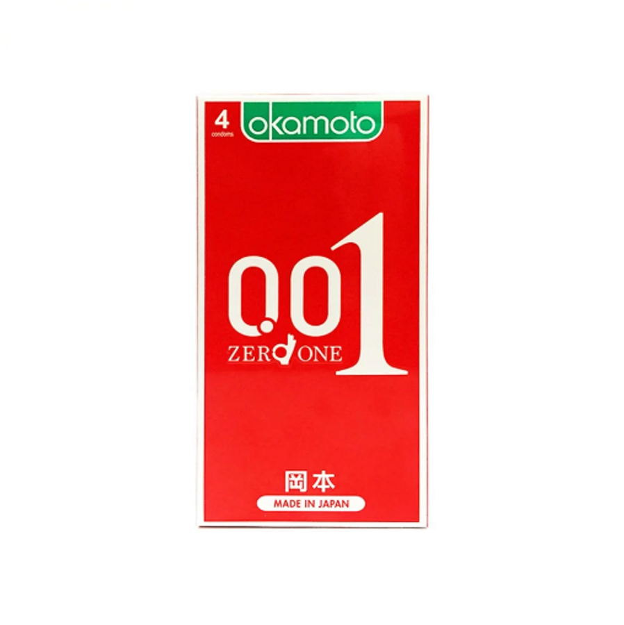 Bao cao su siêu mỏng Nhật Okamoto 0.01 | Hộp 4 Cái