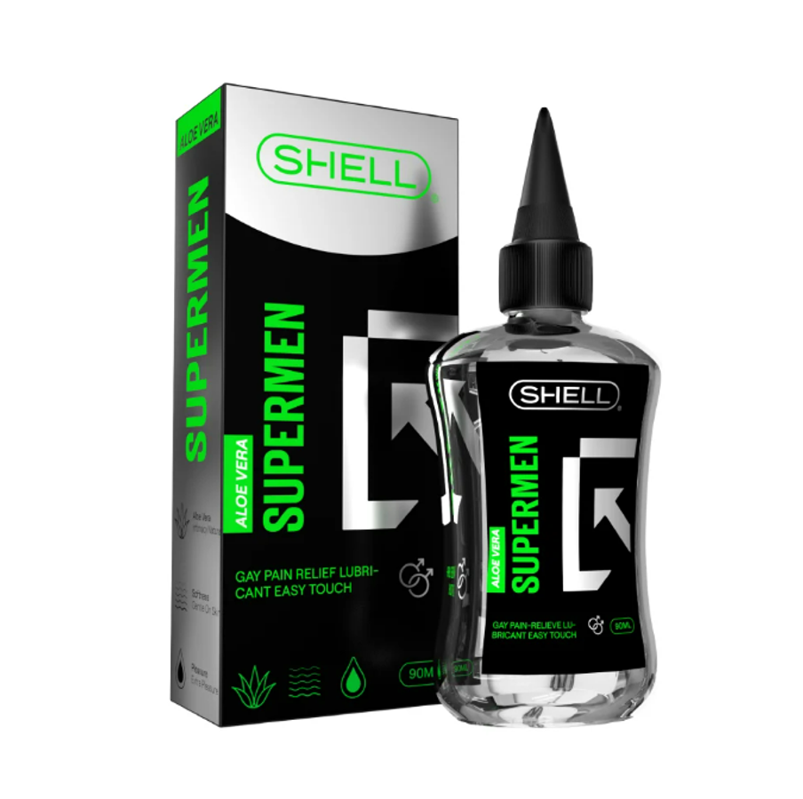 Gel hậu môn tinh chất lô hội Shell Supermen Aloe Vera | Chai 90ml