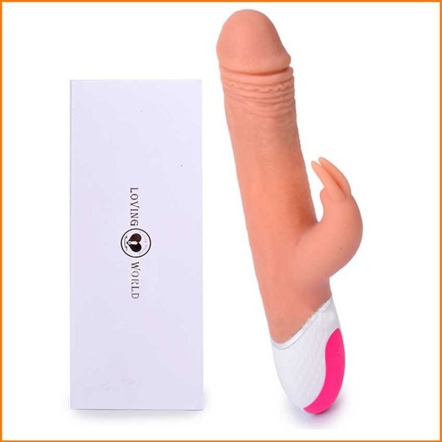 Dương vật giả thụt, xoay đầu cao cấp có nhánh rung - Indulge Advancer
