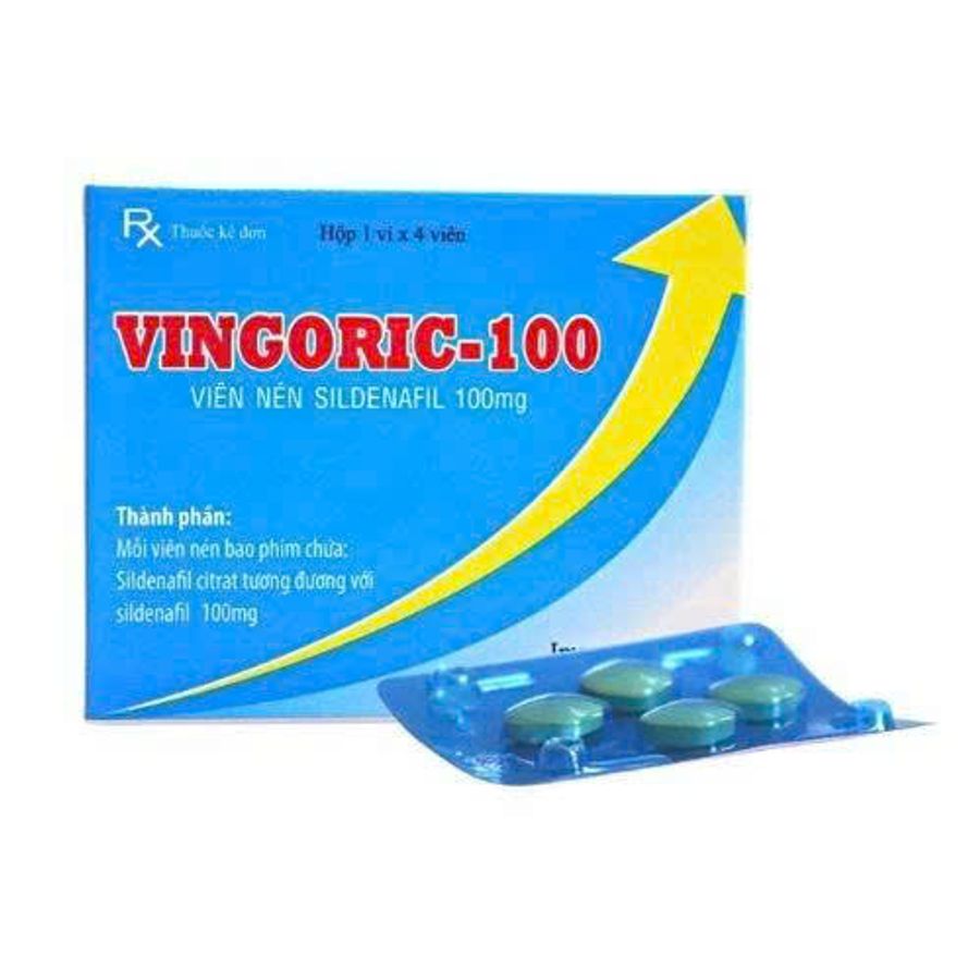 Viên uống hỗ trợ phái mạnh tăng bản lĩnh đàn ông Vingoric 100 hộp 1 vỉ x 4 viên