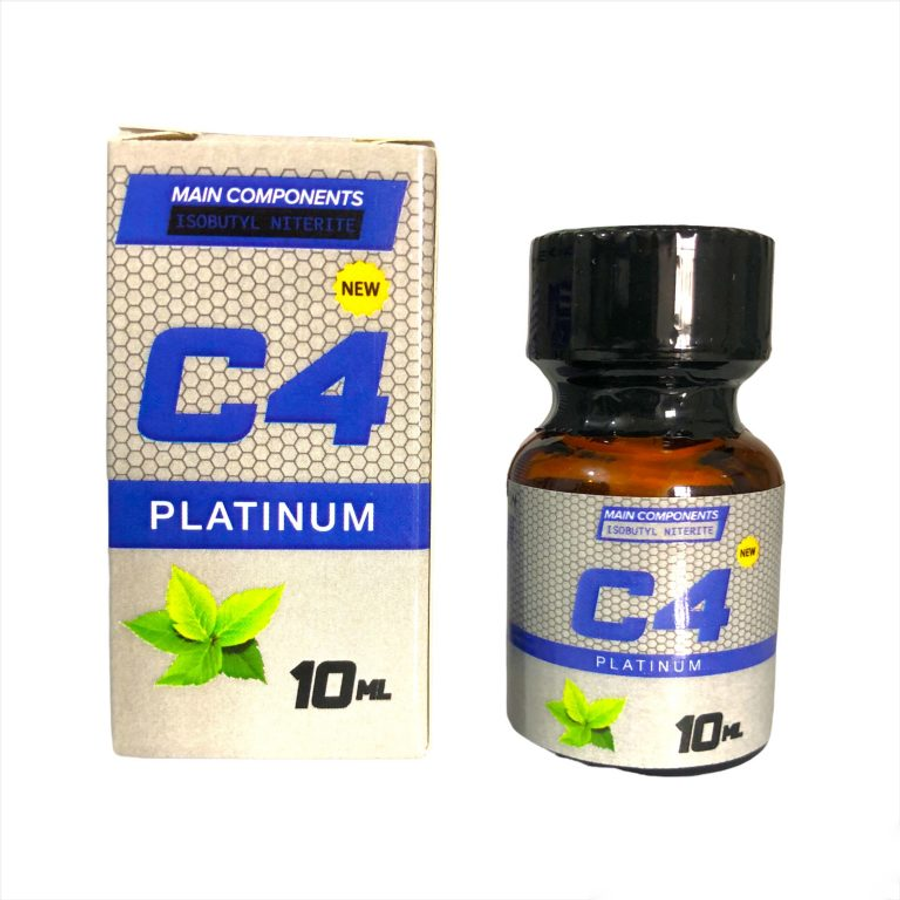 Popper C4 platinum 10ml hương thơm bạc hà cực mạnh (Mới) chính hãng 
