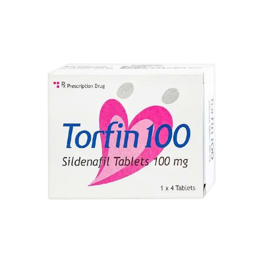 Viên uống hỗ trợ phái mạnh tăng bản lĩnh đàn ông Torfin 100mg hộp 1 vỉ x 4 viên