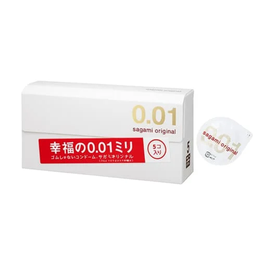 Bao Cao Su Sagami 0.01 Size Lớn Cao Cấp – Mỏng Nhất Thế Giới (0.01) hộp 5 cái 