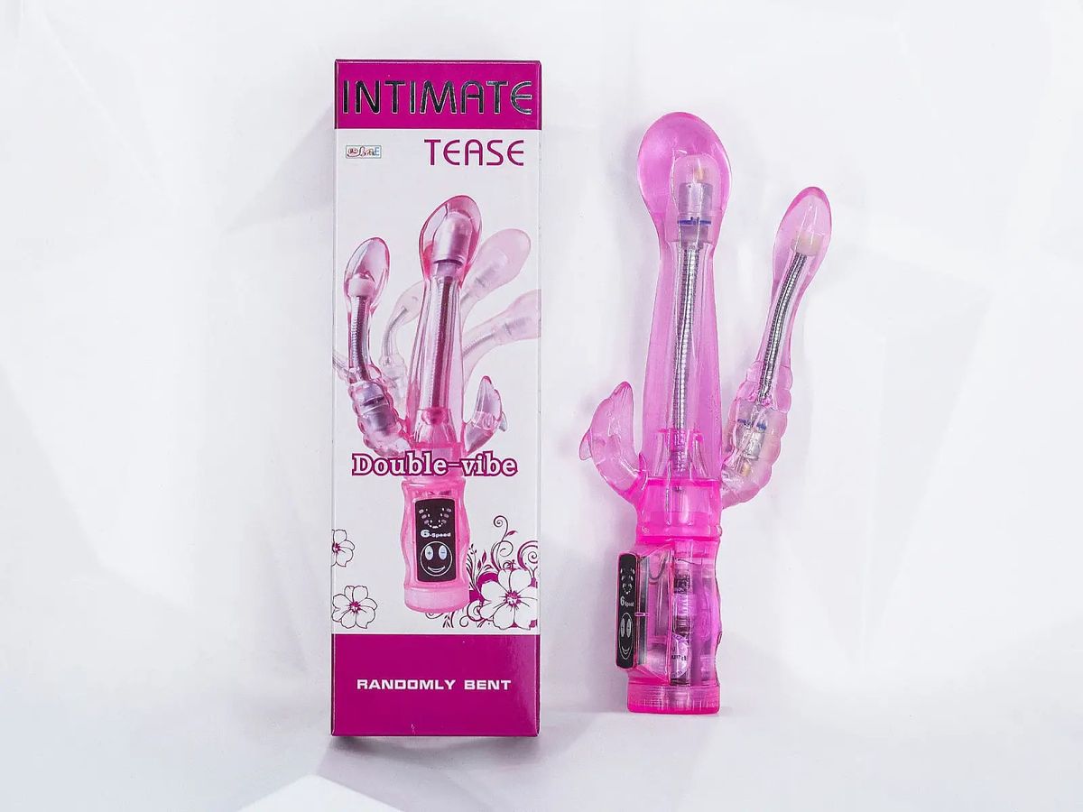 Dương vật giả đa năng Intimate Tease rung kích thích với 3 nhánh