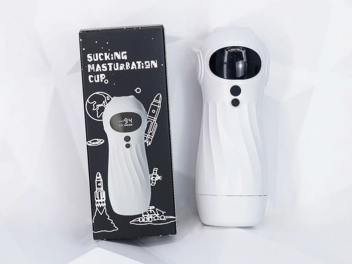 Cốc âm đạo giả ngụy trang phi hành gia rung, co bóp thủ dâm cực sướng