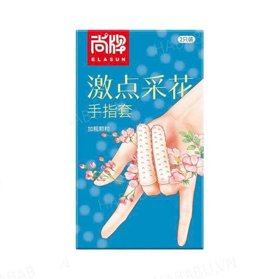 Bao cao su đôn ngón tay Elasun xanh 2 chiếc chính hãng