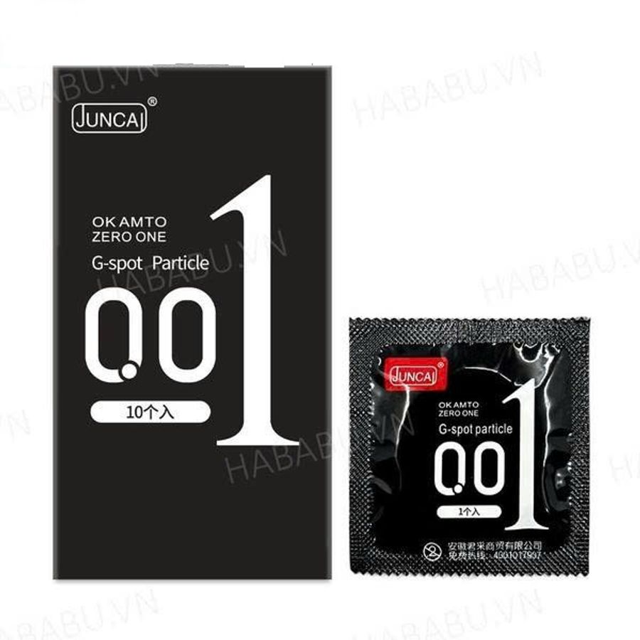 Bao cao su siêu mỏng Juncai Ok Amto G-spot Particle hộp 10 chiếc chính hãng
