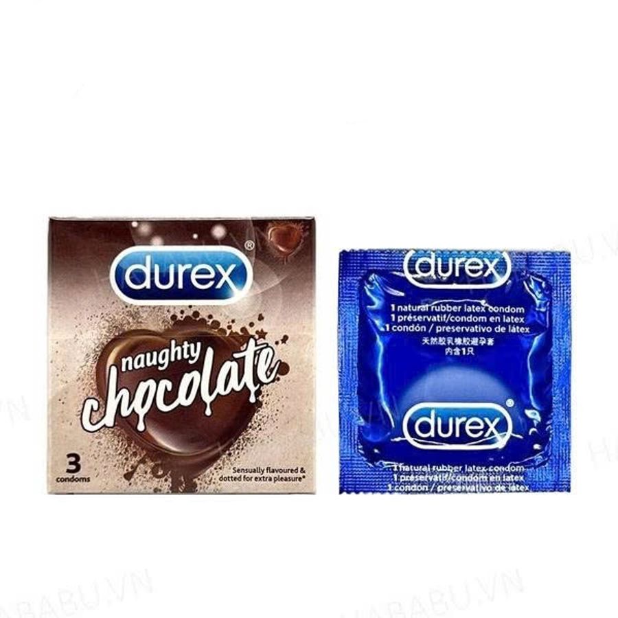 Bao cao su Durex Naughty Chocolate hộp 3 chiếc chính hãng