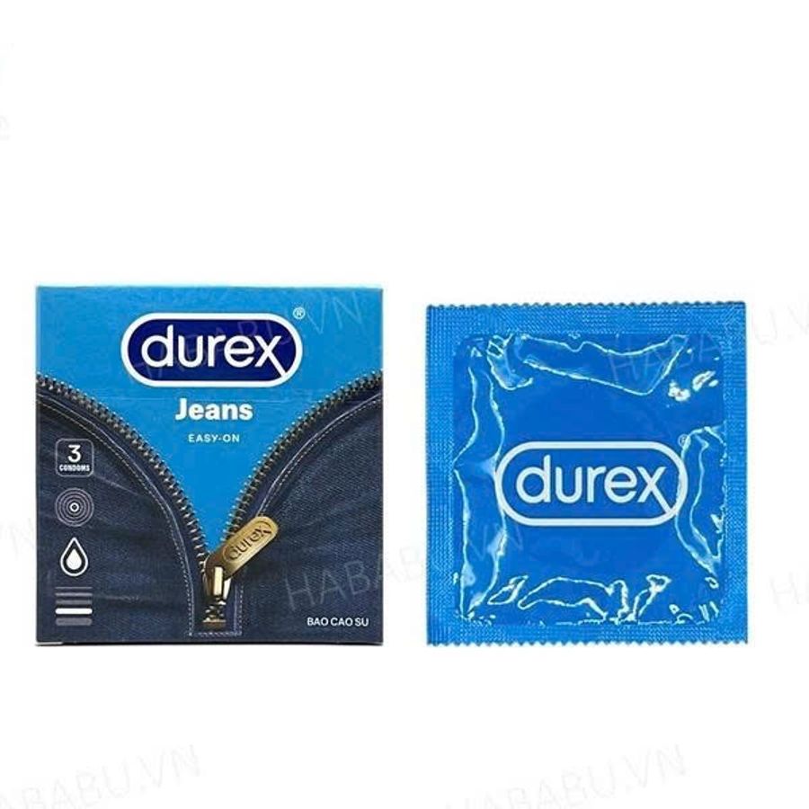 Bao cao su Durex Jeans Easy-On hộp 3 chiếc chính hãng