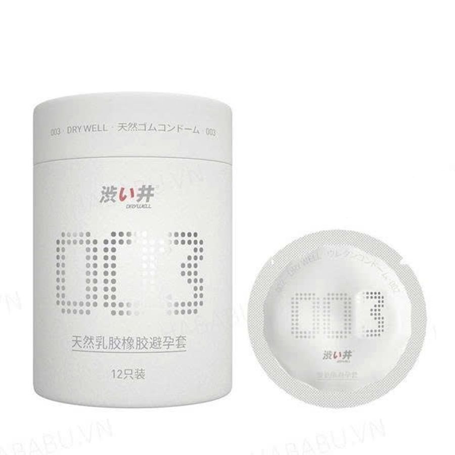 Bao cao su siêu mỏng Drywell Ultra Thin Pro 003 hộp 12 chiếc chính hãng