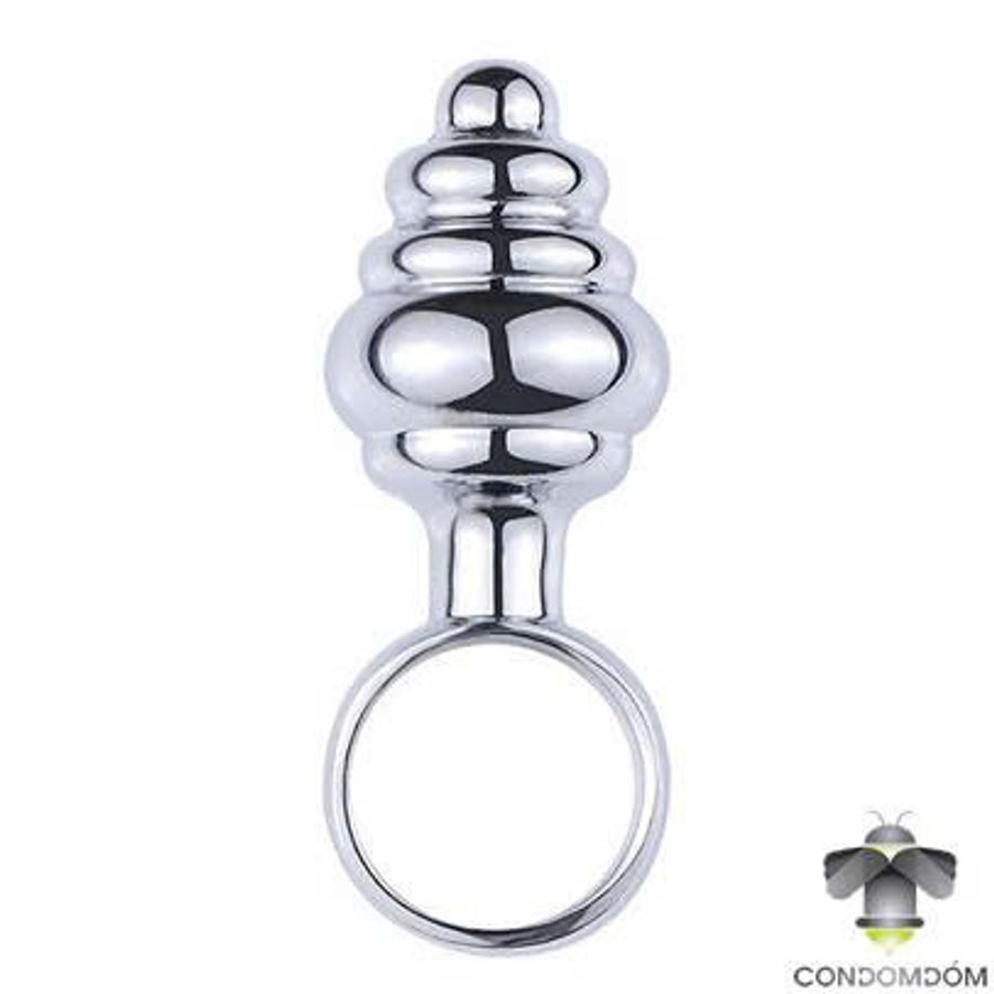 Kích thích cửa hậu inox Butt Plug đeo ngón tay, size nhỏ – Phích cắm hậu môn
