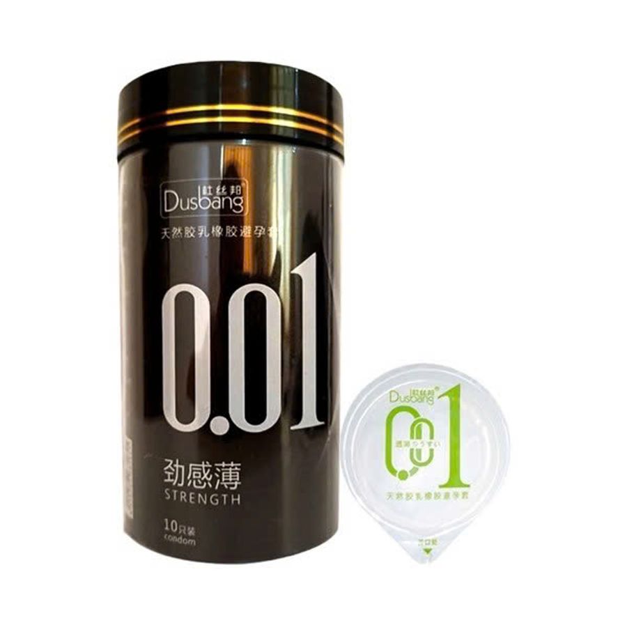 Bao cao su Dusbang 0.01 lon đen hộp 10 chiếc chính hãng