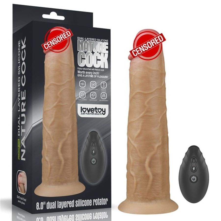 Dương vật giả hít tường Lovetoy Nature Cock 8 Inch remote chính hãng