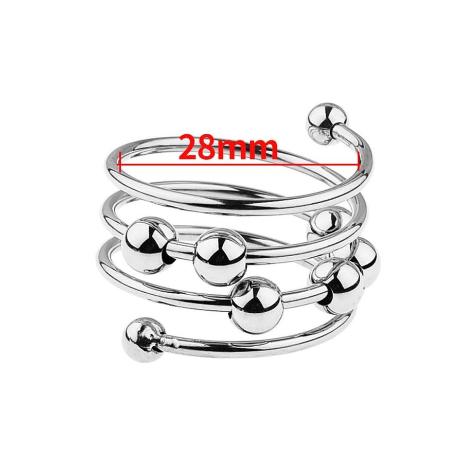 BDSM Vòng bi inox xoắn ốc bạo dâm chính hãng