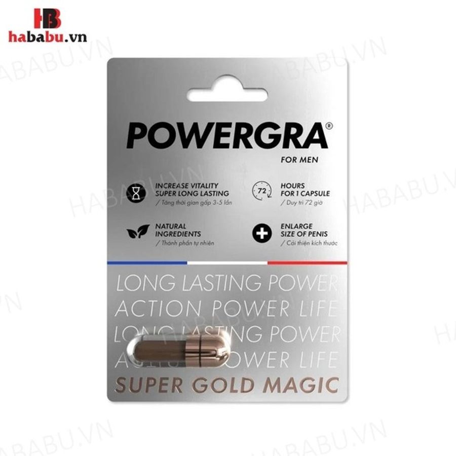 Tăng cường sinh lý nam Powergra For Men vỉ 1 viên chính hãng