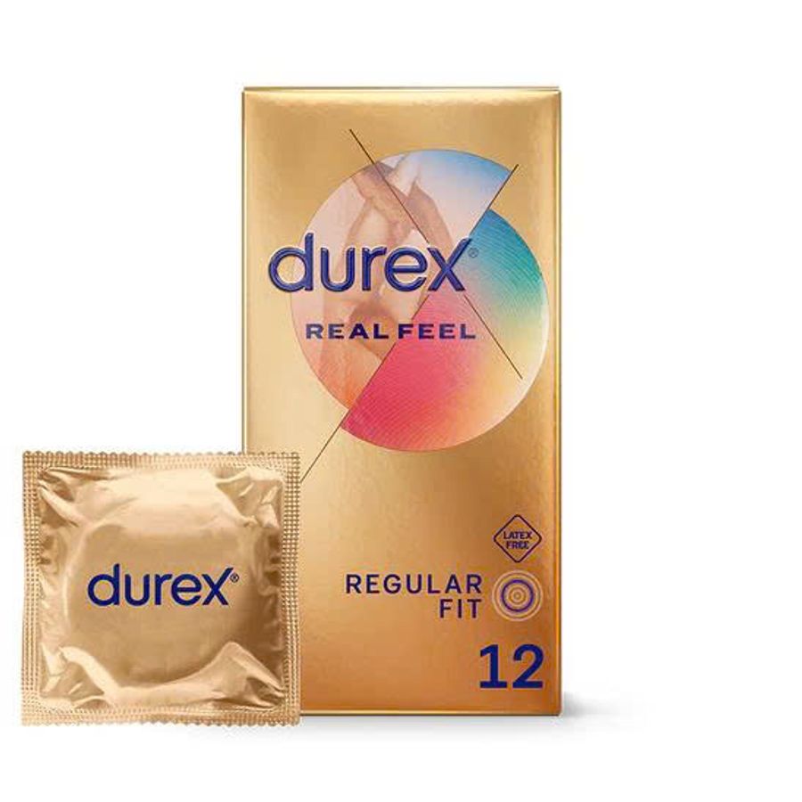 Bao Cao Su Trơn Cao Cấp Tạo Cảm Giác Chân Thật Durex Real Feel Condoms 12 Cái
