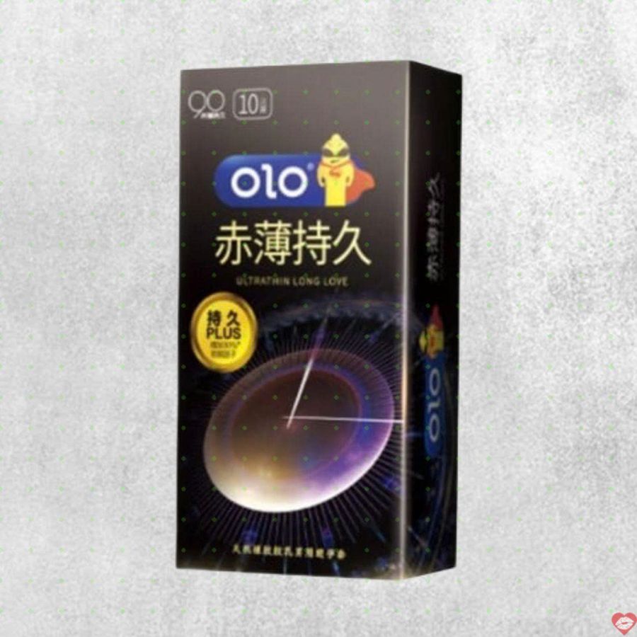 Bao cao su OLO 0.01 Black siêu mỏng hộp 10 cái kéo dài cảm xúc