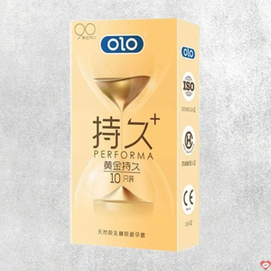 Bao cao su OLO 0.01 Đồng Hồ Vàng Hộp 10 cái Kéo dài Ngọt Ngào