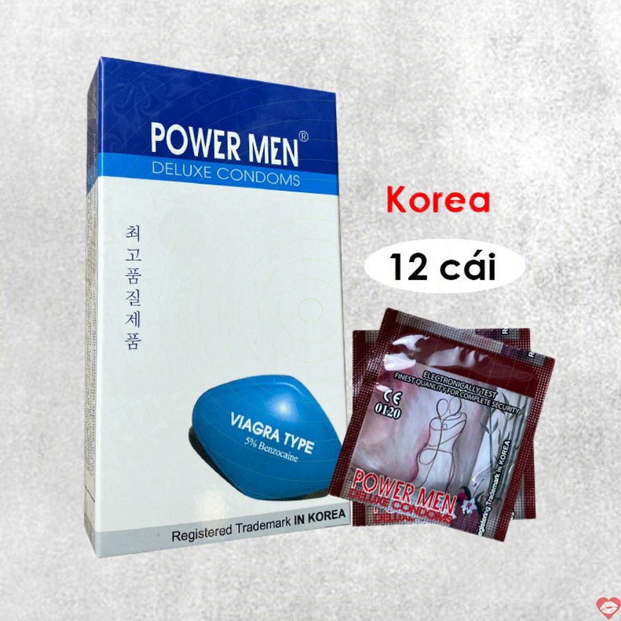 Bao cao su siêu mỏng Powermen Viagra Type kéo dài thời gian dùng an toàn