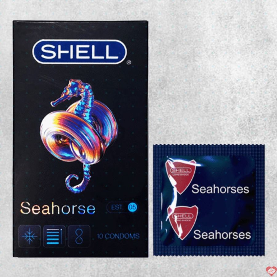 Bao cao su Shell Seahorse Kéo dài thời gian Hộp 10 cái 349214