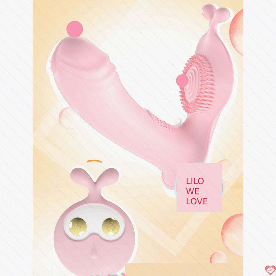 Dương vật giả tai thỏ gắn quần chip rung Lilo We Love 2 đầu massage