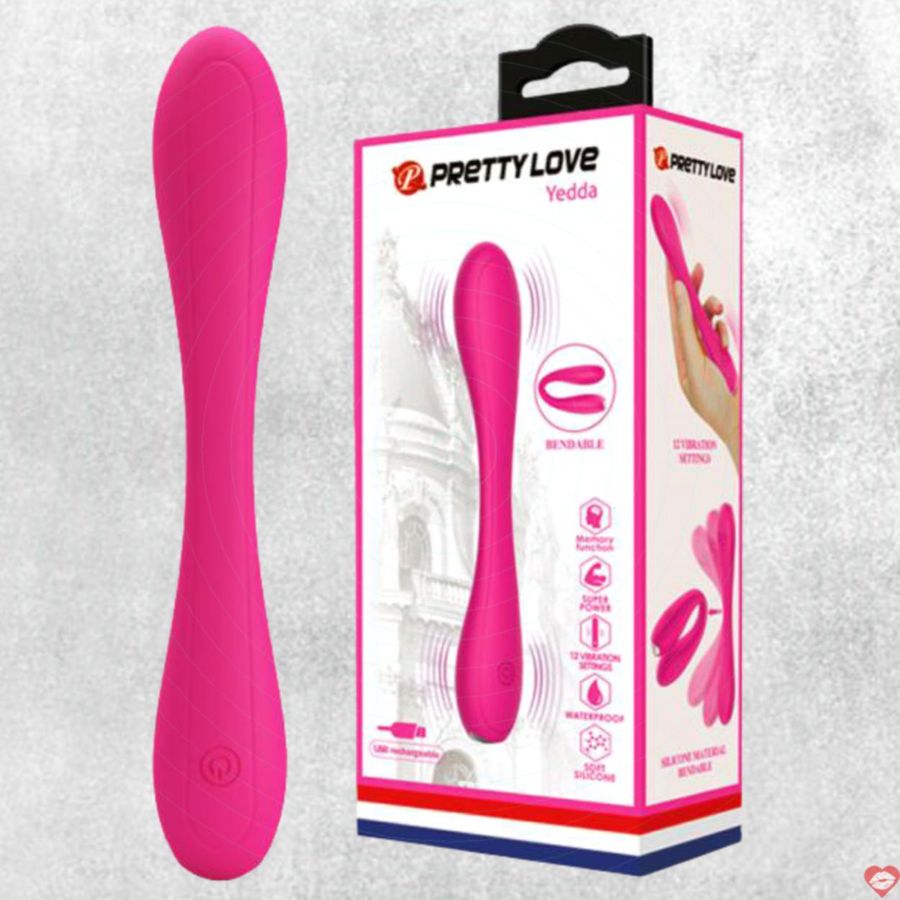 Que rung 2 đầu Pretty Love Yedda siêu mềm uốn cong đa chế độ rung