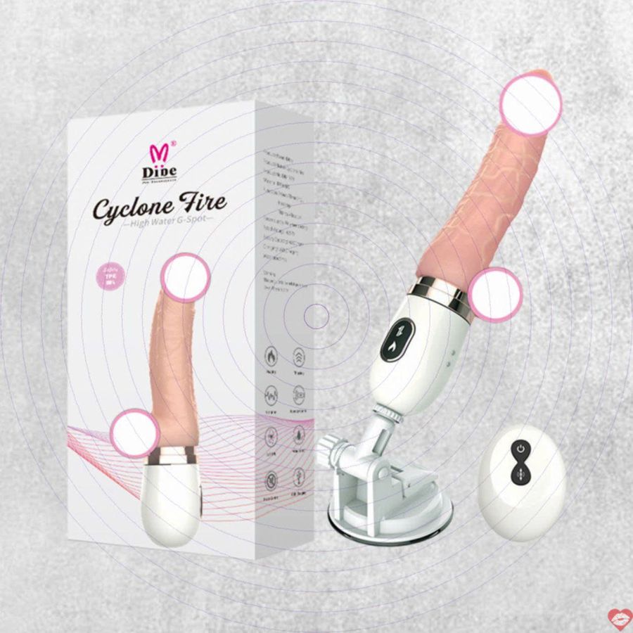 Dương vật giả CyClone Fire xoay ngoáy, tự động toả nhiệt, gắn tường tiện lợi Chính Hãng