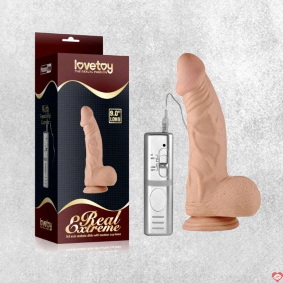 Lovetoy Real Extreme 9.0 dương vật giả có rung dính tường Chính Hãng