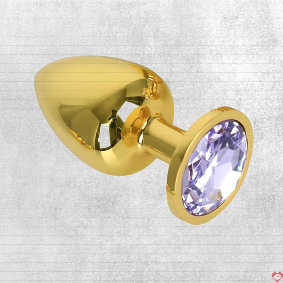 Phích inox vàng đính đá cao cấp chơi hậu môn kích thích cực đã
