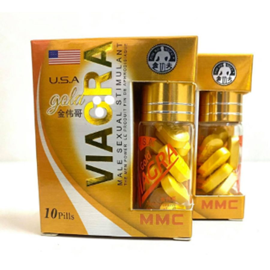 Hộp 10v Viaga gold hỗ trợ nam giới ổn định mạnh mẽ hơn