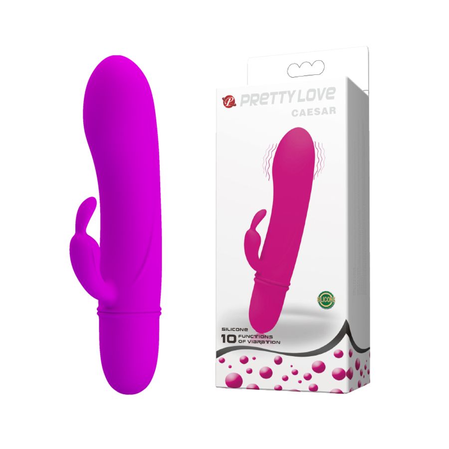 Máy Massage Hỗ Trợ Tăng Khoái Cảm Nam Nữ Rung 10 Chế Độ Nhánh Cong Pretty Love Caesar Chính Hãng