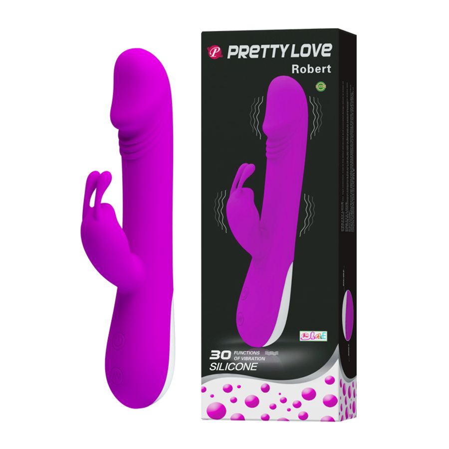 Máy Massage Hỗ Trợ Tăng Khoái Cảm Nam Nữ Rung Có Nhánh Điểm Nổi Pretty Love Robert Chính Hãng