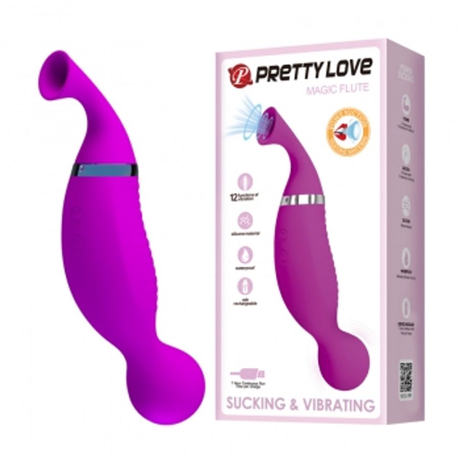 MÁY HÚT & MASSAGE PRETTYLOVE MAGIC FLUTE TÍM CHÍNH HÃNG