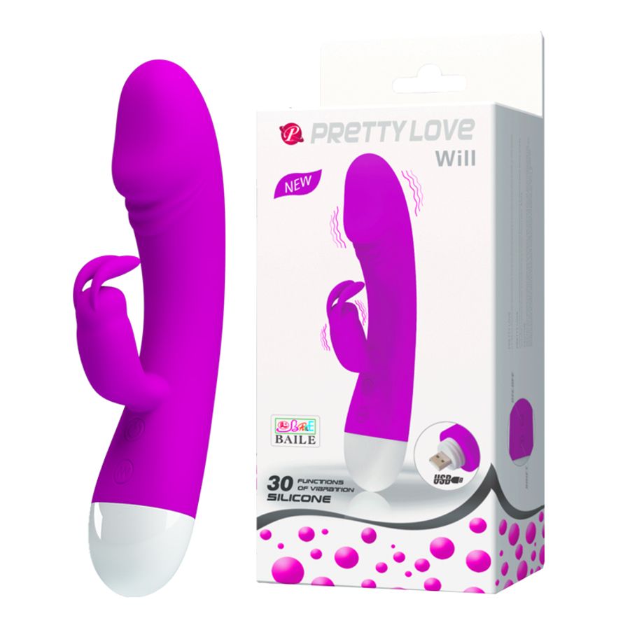 Máy Massage Hỗ Trợ Tăng Khoái Cảm Nam Nữ Rung Có Nhánh Cong Pretty Love Will Chính Hãng