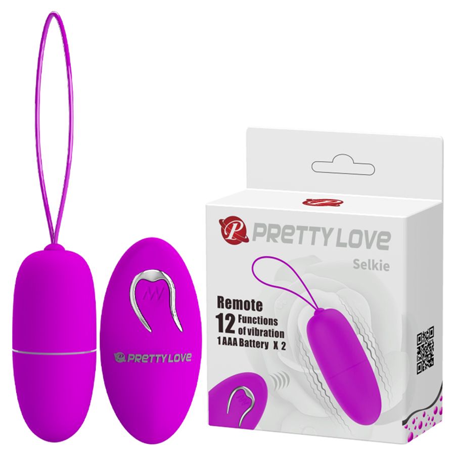 Trứng Rung Hỗ Trợ Tăng Khoái Cảm Nam Nữ Pretty Love Selkie Tím Chính Hãng