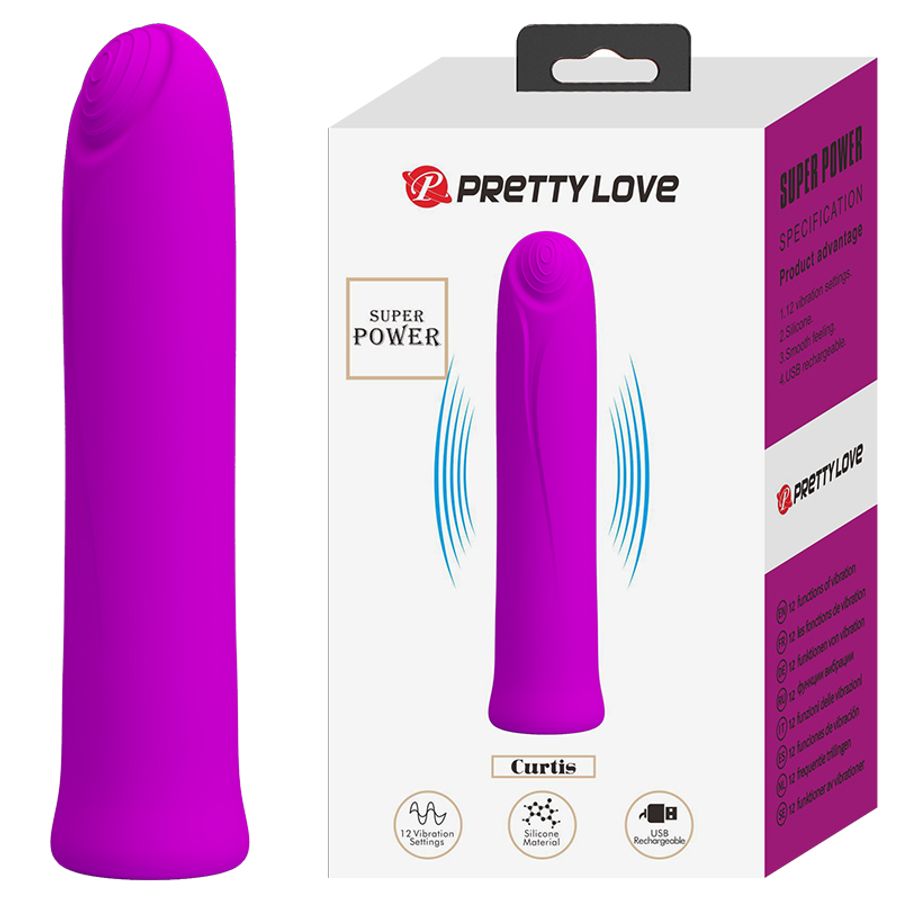 Máy Massage Hỗ Trợ Tăng Khoái Cảm Nam Nữ Rung Có đầu Gợn Điểm Nối Pretty Love Super Power Curtis Chính Hãng