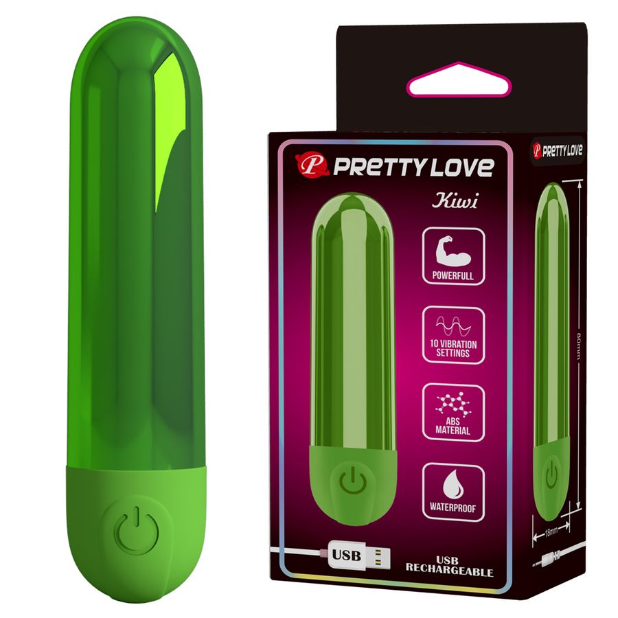 Trứng Rung Hỗ Trợ Tăng Khoái Cảm Nam Nữ Pretty Love Kiwi Xanh Lá Chính Hãng