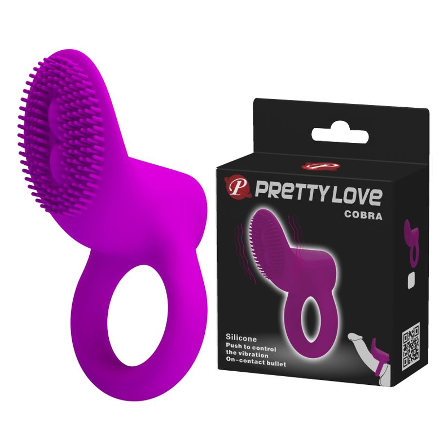 Vòng Đeo Silicone Rung Hỗ Trợ Tăng Khoái Cảm Nam Nữ Pretty Love Cobra Chính Hãng