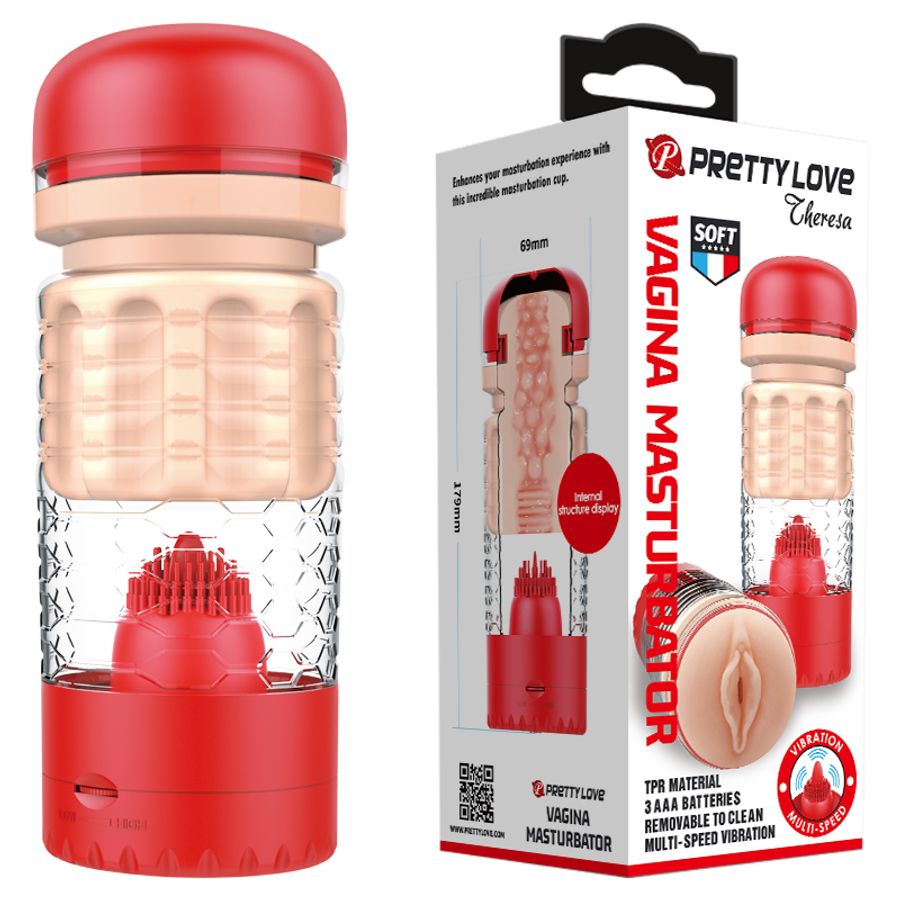 Máy Massage Âm Đạo Giả Rung Hỗ Trợ Tăng Khoái Cảm Nam Nữ Pretty Love Emily Đỏ Chính Hãng