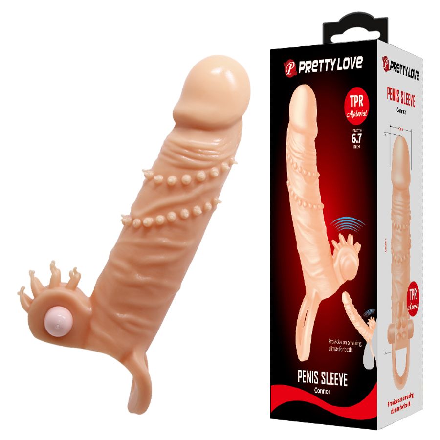Bao Cao Su Đôn Dên Hỗ Trợ Tăng Khoái Cảm Nam Nữ Pretty Love TPR Material Length 6.7 Inch Chính Hãng