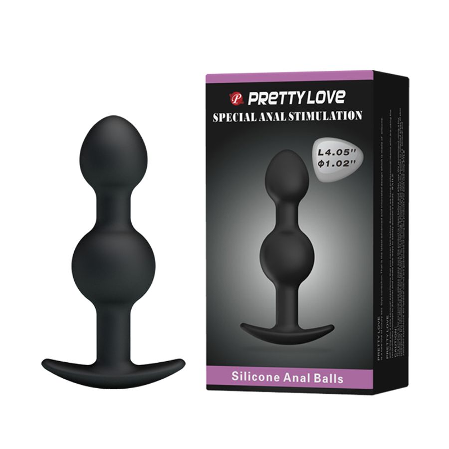 Dụng Cụ Kích Thích & Massage Hậu Môn Hỗ Trợ Tăng Khoái Cảm Nam Nữ Pretty Love Silicone Anal Ball 02 Chính Hãng