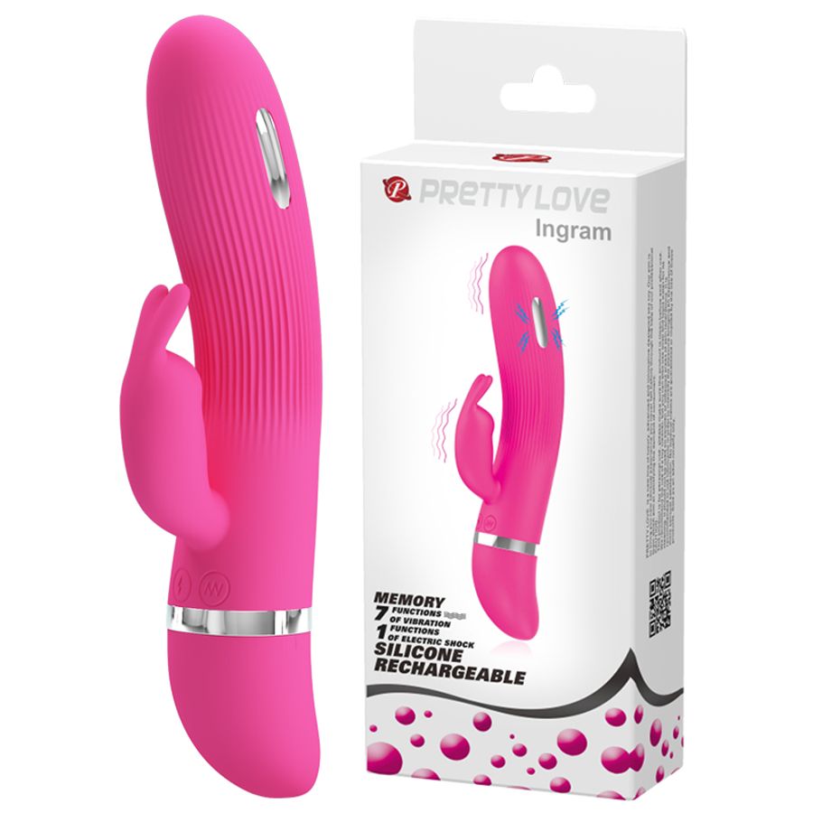 Máy Massage Hỗ Trợ Tăng Khoái Cảm Nam Nữ Dương Vật Giả Rung Đa Năng Pretty Love Ingram 140gram Chính Hãng